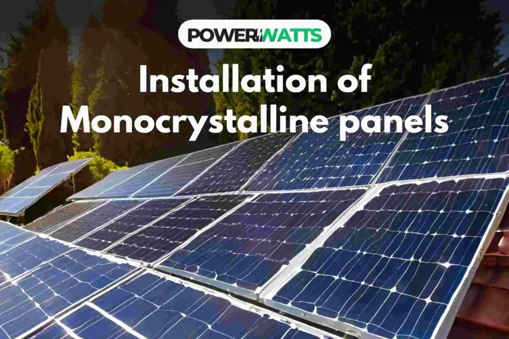 Installation Requirements of  Monocrystalline silicon PV panels