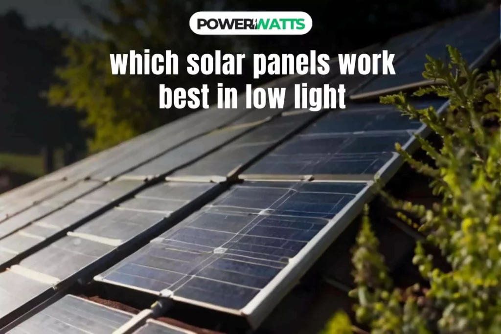 Which Solar Panels Work Best in Low Light