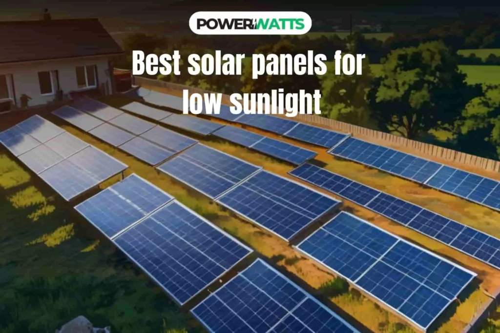 best solar panels for low sunlight