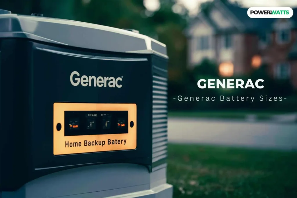 Generac battery size