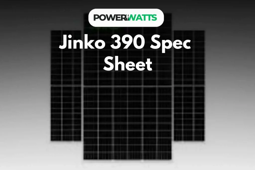 Jinko 390 Spec Sheet