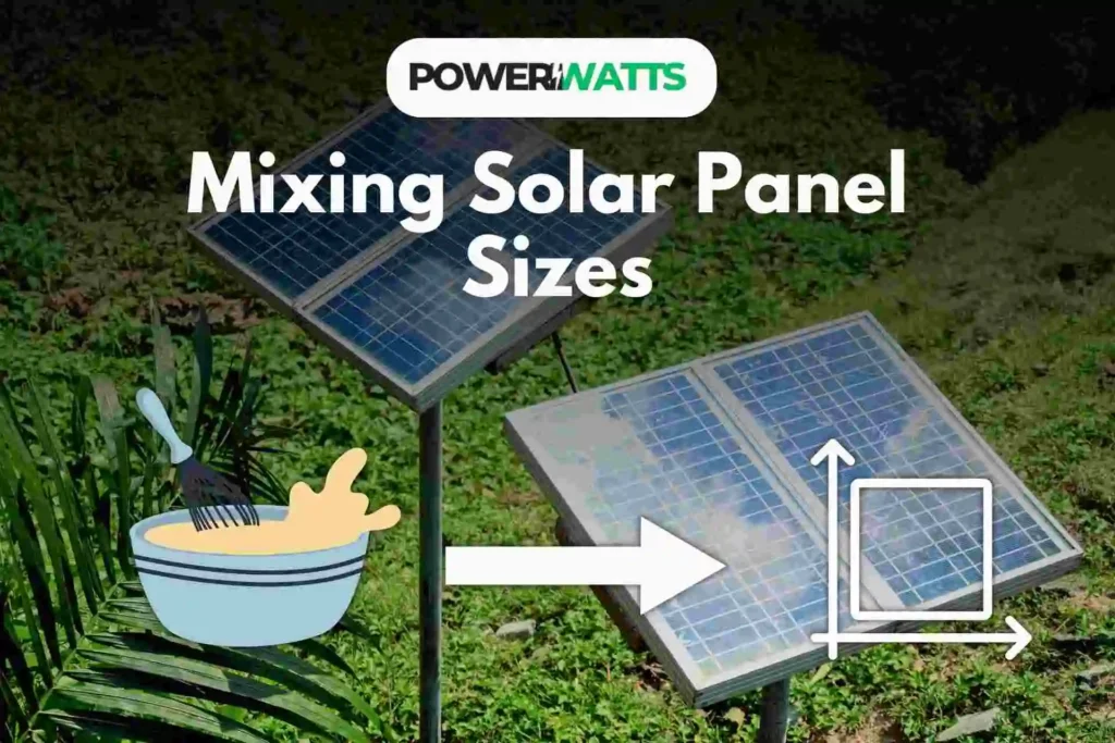 Mixing Solar panel Sizes