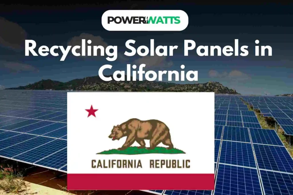 recycling solar panels in california