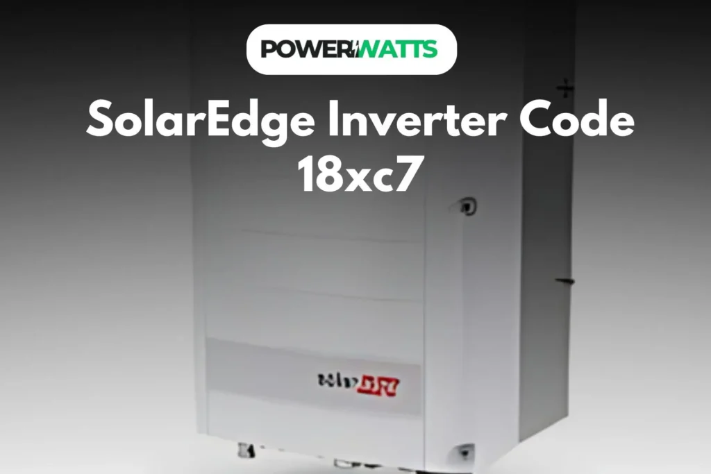 SolarEdge Inverter Code 18xc7