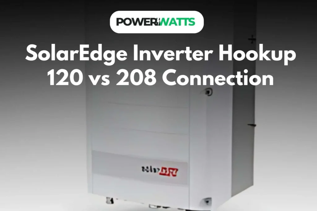 SolarEdge Inverter Hookup 120 vs 208 Connection