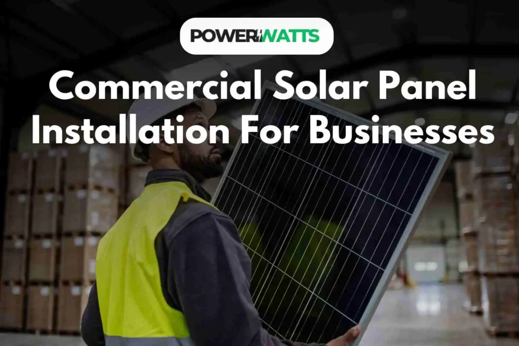 commercial solar panel installation for businesses