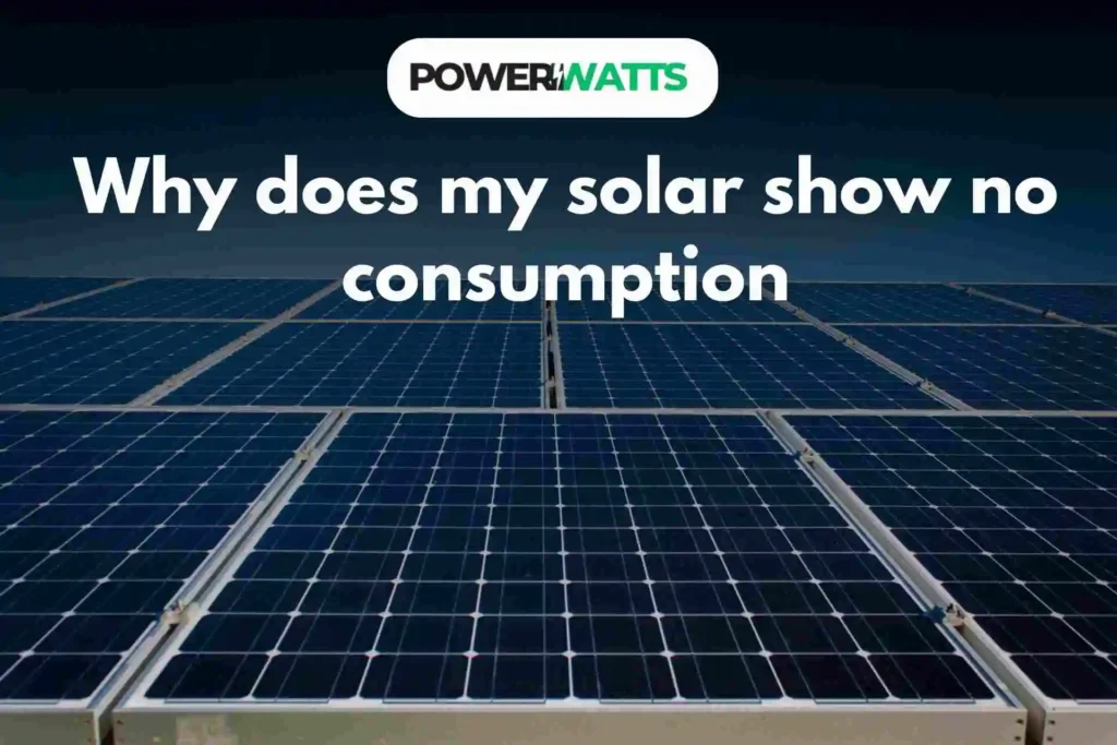 Why Does My Solar Show No Consumption