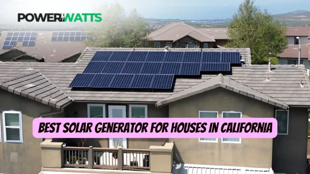 Best Solar Generator for Houses in California