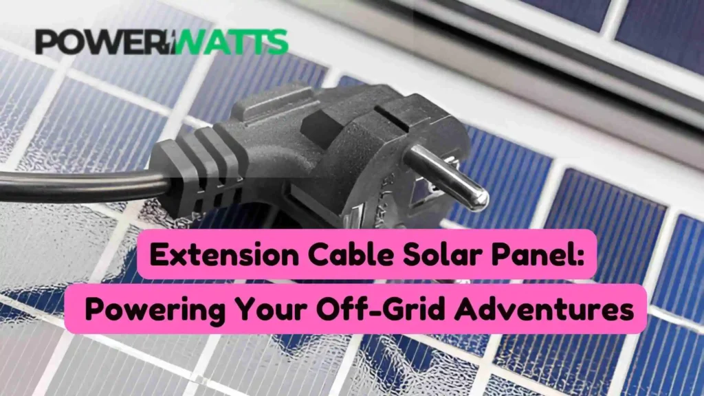 Extension Cable Solar Panel