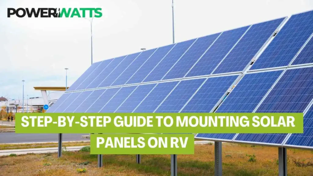 mounting solar panels on rv