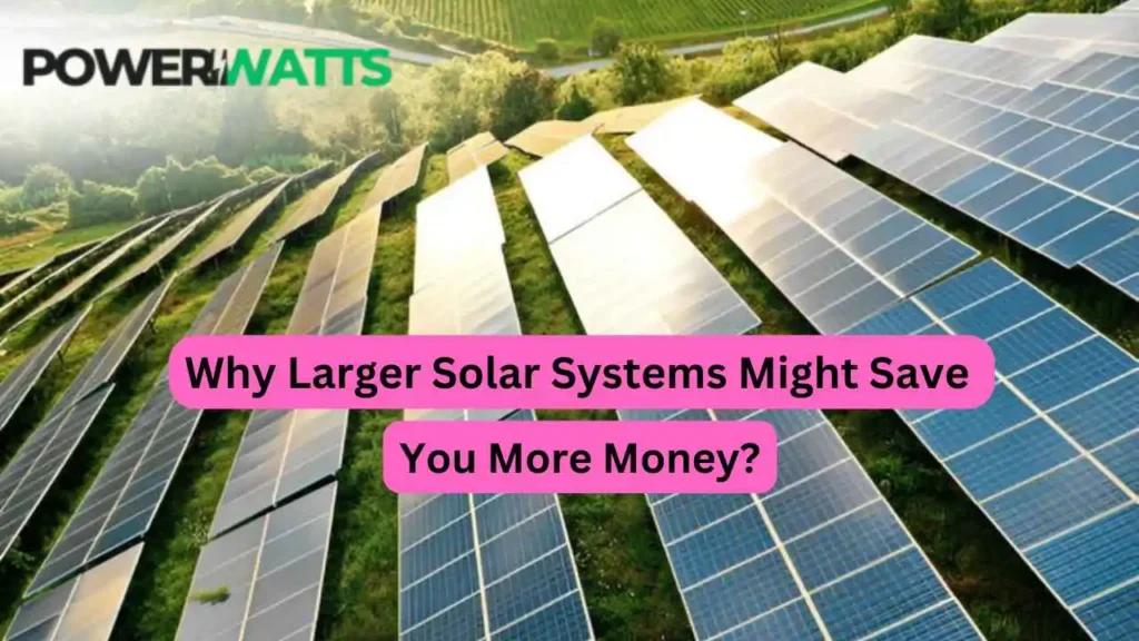 Why Larger Solar Systems Might Save You More Money