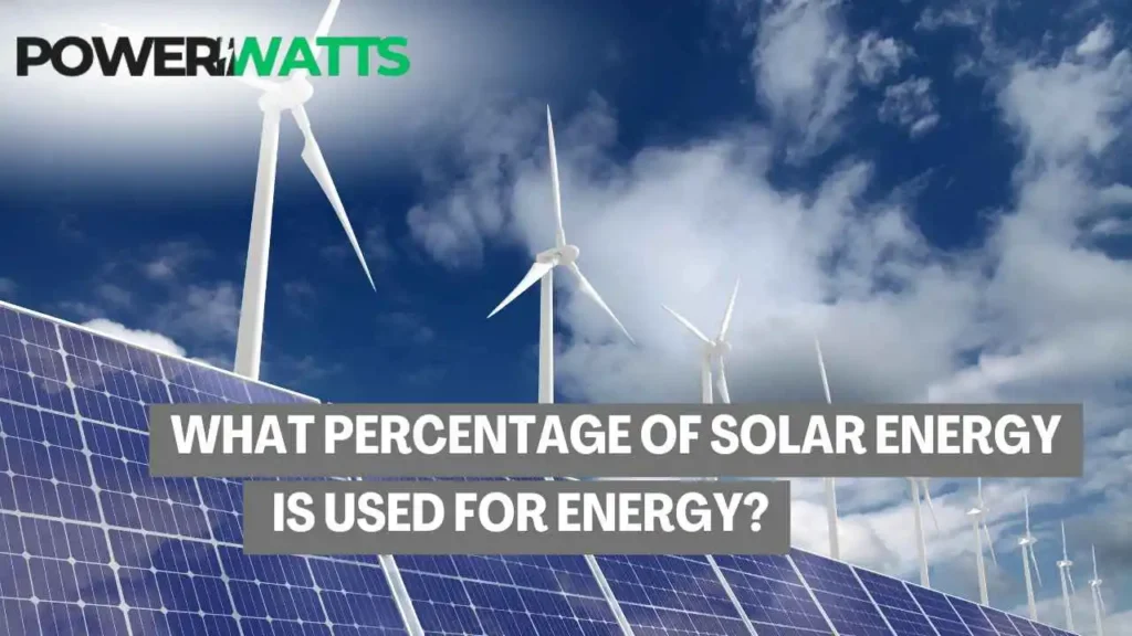 Percentage of Solar Energy is Used for Energy